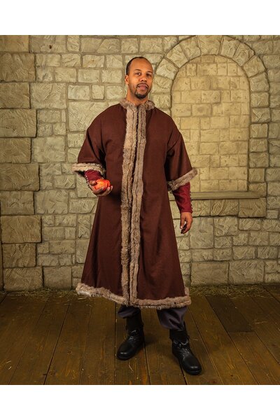 Caftan en fourrure Jarl, marron - Celtic Webmerchant