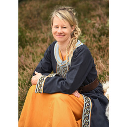 Bestickter Wikinger-Kaftan, blau - Celtic Webmerchant