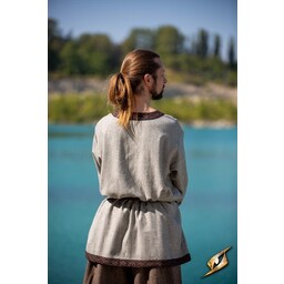 Tunika Hilmar, Fischgrätmuster, grau - Celtic Webmerchant