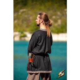 Tunic Hilmar, herringbone, black - Celtic Webmerchant