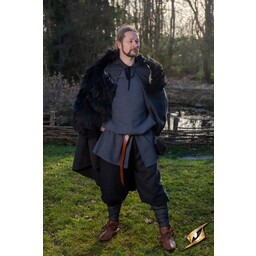 Rusvik bukser Ull, sildebensmønster, sort - Celtic Webmerchant