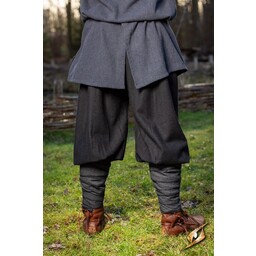 Rusvik bukser Ull, sildebensmønster, sort - Celtic Webmerchant