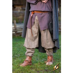 Rusvik bukser Ull, sildebensmønster, lysebrun - Celtic Webmerchant