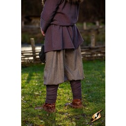 Rusvik bukser Ull, sildebensmønster, lysebrun - Celtic Webmerchant