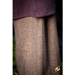 Rusvik bukser Ull, sildebensmønster, lysebrun - Celtic Webmerchant