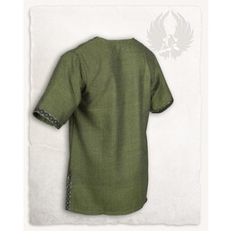 Sigbert-Tunika mit Fischgrätenmuster, grün - Celtic Webmerchant
