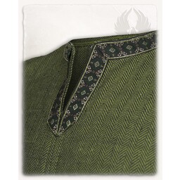 Sigbert-Tunika mit Fischgrätenmuster, grün - Celtic Webmerchant