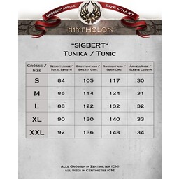 Sigbert-Tunika mit Fischgrätenmuster, grün - Celtic Webmerchant