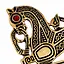 Vikingehestebroche, til højre - Celtic Webmerchant