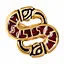 Broche pájaro longobardo en forma de S - Celtic Webmerchant