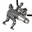 Falo con insignia de peregrino y carretilla - Celtic Webmerchant