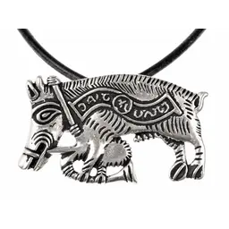 Pilgrim badge pig with bagpipes - Celtic Webmerchant