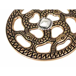 Pendentif disque mérovingien avec croix soleil - Celtic Webmerchant