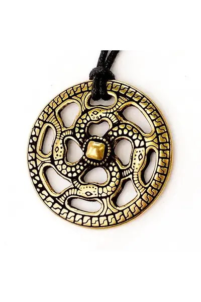Pendentif disque germanique avec croix solaire - Celtic Webmerchant