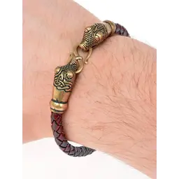 Leren Viking armband Oseberg - Celtic Webmerchant