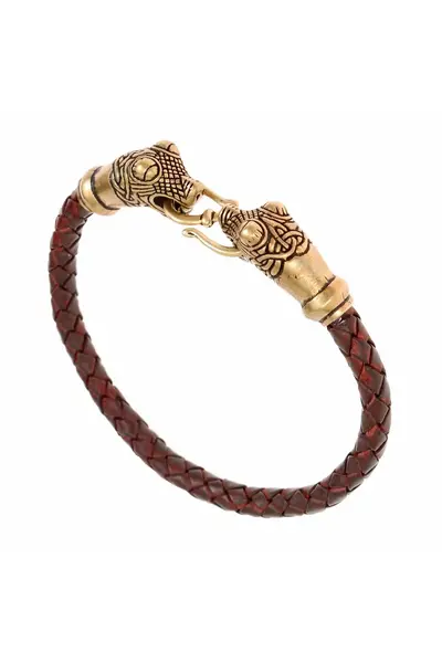 Bracciale vichingo in pelle Oseberg - Celtic Webmerchant