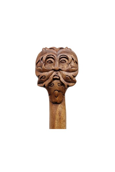 Houten wandelstok Green Man - Celtic Webmerchant
