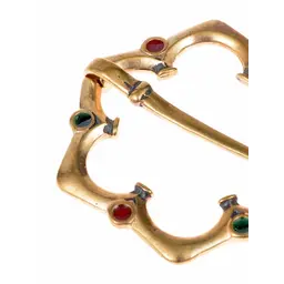 Medeltida fibula med glasinlägg - Celtic Webmerchant