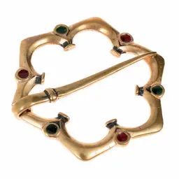 Fibule médiévale avec incrustation de verre - Celtic Webmerchant