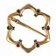 Medeltida fibula med glasinlägg - Celtic Webmerchant