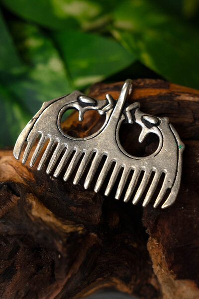 Viking comb Ringerike style, silvered - Celtic Webmerchant