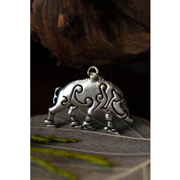 Pendentif celtique sanglier Knocknagael argenté - Celtic Webmerchant