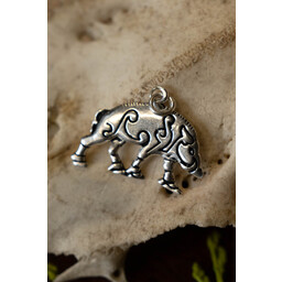 Pendentif celtique sanglier Knocknagael argenté - Celtic Webmerchant