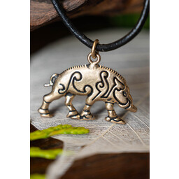 ciondolo celtica Knocknagael cinghiale in bronzo - Celtic Webmerchant