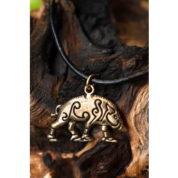 ciondolo celtica Knocknagael cinghiale in bronzo - Celtic Webmerchant