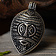 Amuleto di maschera vichinga Gotland, argentato - Celtic Webmerchant