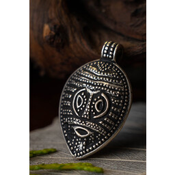 Amulet z maską wikingów Gotlandia, posrebrzony - Celtic Webmerchant