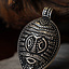 Amulet z maską wikingów Gotlandia, posrebrzony - Celtic Webmerchant