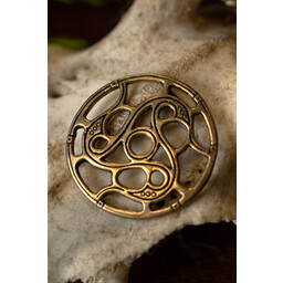 Trisquelion amulett Vendel stil, brons - Celtic Webmerchant