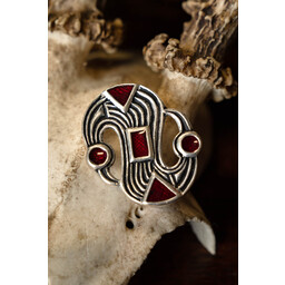 Laat-Merovingische S-fibula, verzilverd - Celtic Webmerchant