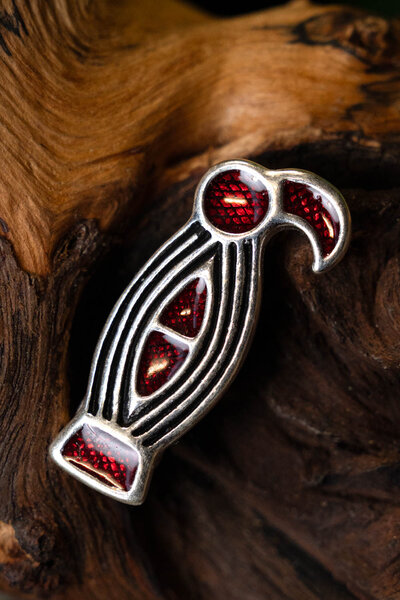 Alemanniske fugl fibula, forsølvede - Celtic Webmerchant