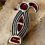 Alemannisch Vogel Fibula, versilbert - Celtic Webmerchant