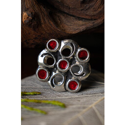 Merovingian cloisonne brooch, silvered - Celtic Webmerchant