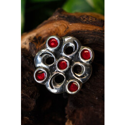 Merovingian cloisonne brooch, silvered - Celtic Webmerchant