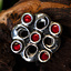 Merowinger-Cloisonne-Brosche, versilbert - Celtic Webmerchant