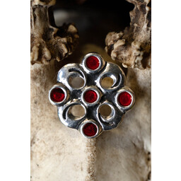 Merovingian cloisonne brooch, silvered - Celtic Webmerchant