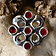 Merowinger-Cloisonne-Brosche, versilbert - Celtic Webmerchant