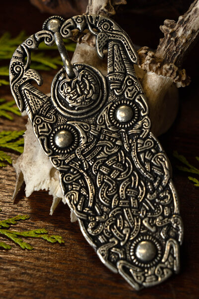 Sutton Hoo fibbia della cintura, argentato - Celtic Webmerchant