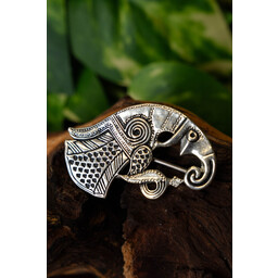 Germaanse ravenbroche Gotland, rechts, verzilverd - Celtic Webmerchant