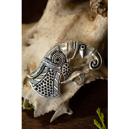 Germanischer Rabe Brosche Gotland, rechts, versilberte - Celtic Webmerchant