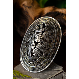 Viking Schildkröte Brosche Jellinge Stil, versilbert, Preis pro Stück - Celtic Webmerchant
