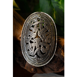 Viking skildpadde broche Jellinge stil, forsølvede, pris per styk - Celtic Webmerchant