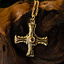 Cuthbert cross gilded pewter - Celtic Webmerchant