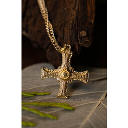 Croce di Cuthbert in peltro dorato - Celtic Webmerchant