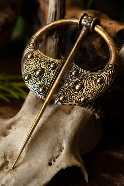 Gaelic brosch Ballyspellan, brons - Celtic Webmerchant