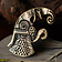 Germanic korp brosch Gotland, höger, brons - Celtic Webmerchant